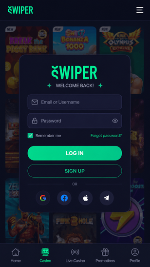 swiper casino Gameplay