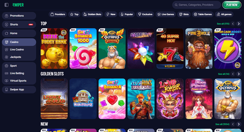 Gameplay swiper casino
